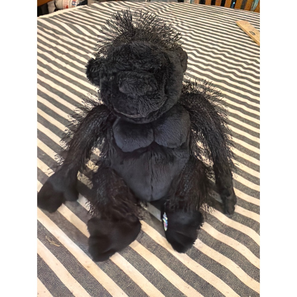 Ganz Webkinz Gorilla Plush Black Shaggy Stuffed Animal Toy HM119 No Code